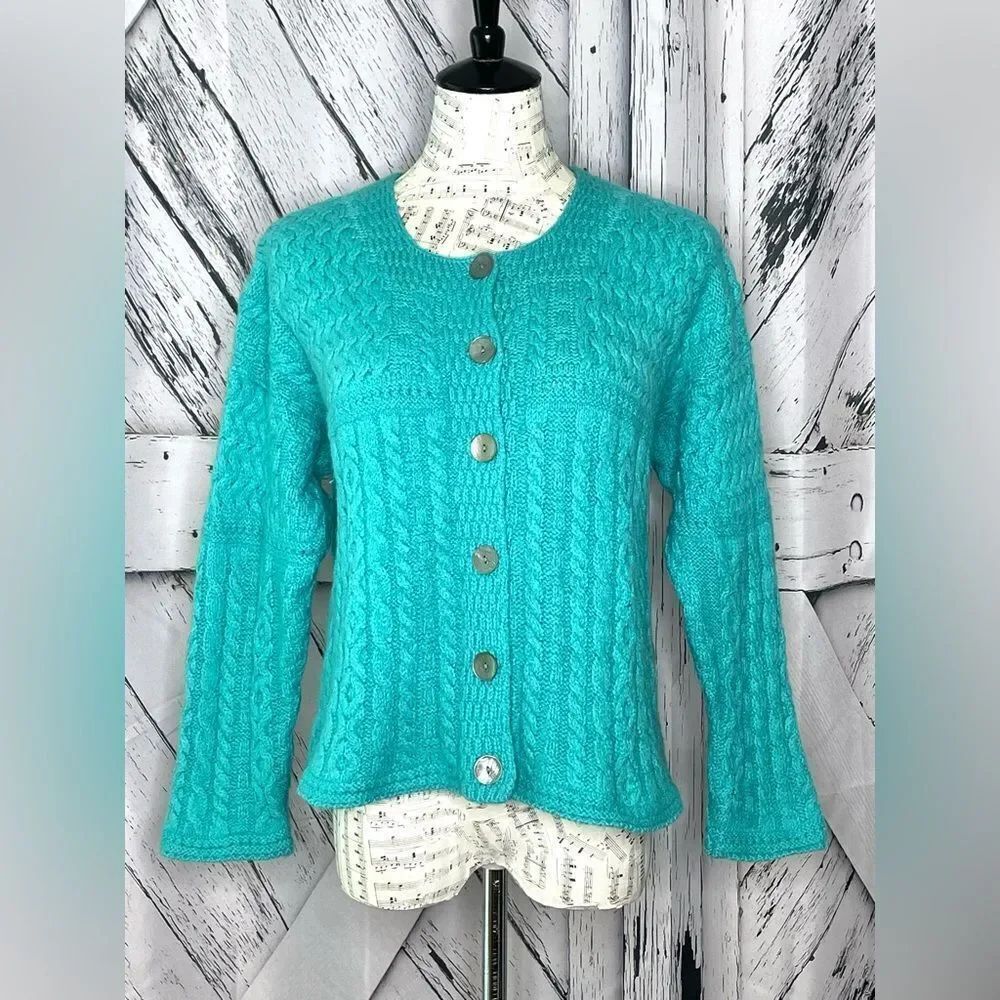 Carraig Donn Cardigan Sweater Wool Size L